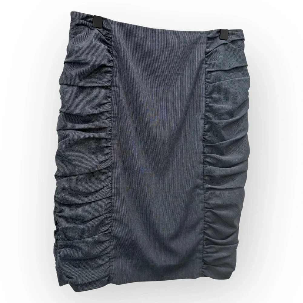 Anthropologie Cartonnier Ruched Pencil Skirt Women's‎ Size 4 Gray Career Office